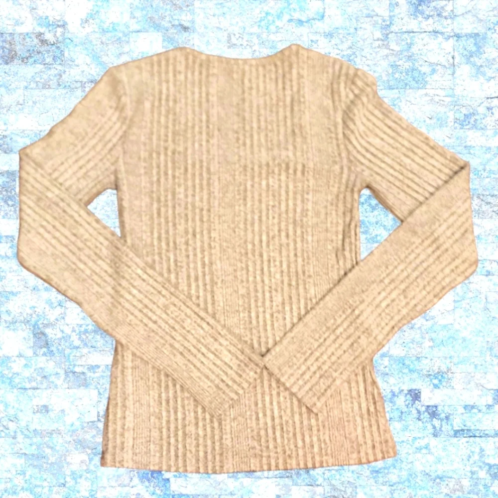 🎁MUDD Square Neck Gray Knit Long Sleeve Sweater-Size S - Picture 8 of 13